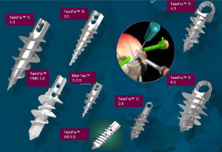 可吸收带针缝线锚钉Twinfix ultra HA suture anchor with needles